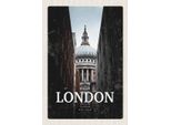 Vianmo Insegna In Legno 30X20 Cm London Uk Ausblick Panorama