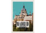 Vianmo Insegna In Legno 30X20 Cm Madrid Spanien Urlaubsort