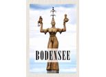 Vianmo Insegna In Legno 30X20 Cm Bodensee Deutschland Statue Frau