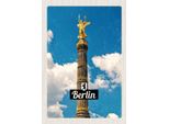 Vianmo Insegna In Legno 30X20 Cm Berlin De Reiseziel SiegessäUle