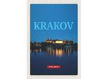 Vianmo Insegna In Legno 30X20 Cm Krakow Polen Nacht Kirsche See