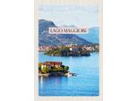 Vianmo Insegna In Legno 30X20 Cm Lago Maggiore Aussicht Auf Insel Meer