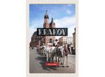Vianmo Insegna In Legno 30X20 Cm Krakow Polen Pferd Innenstadt Kirche