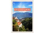 Vianmo Insegna In Legno 30X20 Cm Lago Maggiore Gebirge Natur Meer