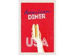 Vianmo Insegna In Legno 30X20 Cm Amerika Usa Hot Dog Fast Food Gericht
