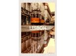 Vianmo Insegna In Legno 30X20 Cm Lisabon Europa StraßEnbahn Stadt