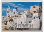 Vianmo Insegna Di Latta 30X40 Cm Santorin Griechenland Pyrgos Dorf