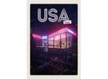 Vianmo Insegna In Legno 30X20 Cm Amerika Diner Restaurant Fast Food