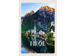 Vianmo Insegna In Legno 30X20 Cm Tirol Stadt Am Wasser Gebirge