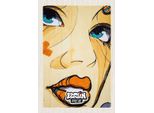 Vianmo Insegna In Legno 30X20 Cm Berlin Street Art Weinenende Frau