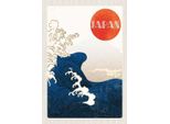 Vianmo Insegna In Legno 30X20 Cm Japan Asien Wellen Meer Flut