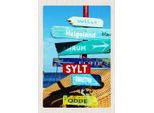 Vianmo Insegna In Legno 30X20 Cm Sylt Insel Deutschland Helgoland