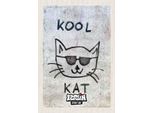 Vianmo Insegna In Legno 30X20 Cm Berlin Hauptstadt Street Art Katze