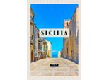 Vianmo Insegna In Legno 30X20 Cm Sizilien Italien Europa Urlaubsort