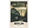 Vianmo Insegna In Legno 30X20 Cm Berlin Deutschland Fernsehrturm 90Er