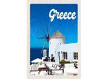 Vianmo Insegna In Legno 30X20 Cm Greece Griechenland WeißE HäUser