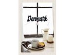 Vianmo Insegna In Legno 30X20 Cm DäNemark Kaffee Und Kuchen Fenster
