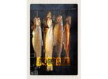 Vianmo Insegna In Legno 30X20 Cm Nordsee Fisch Essen Delikatese Speisen