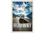 Vianmo Insegna In Legno 30X20 Cm Norwegen Campinfahrrad Meer
