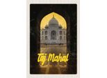 Vianmo Insegna In Legno 30X20 Cm Indien Islam Taj Mahal Kultur ReligiöN