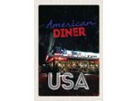 Vianmo Insegna In Legno 30X20 Cm Usa Diner Restaurant Lunch Dinner