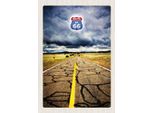Vianmo Insegna In Legno 30X20 Cm Amerika Usa Route 66 StraßE Gewitte