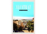 Vianmo Insegna In Legno 30X20 Cm San Francisco Alcatraz Stadt StraßE