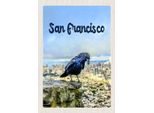 Vianmo Insegna In Legno 30X20 Cm San Francisco Aussicht Auf Stadt Rabe