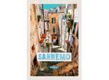 Vianmo Insegna In Legno 30X20 Cm Sanremo Italien Altstadt GebäUde