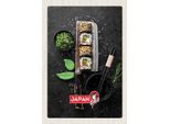 Vianmo Insegna In Legno 30X20 Cm Japan Asien Sushi Fisch Essen StäBchen