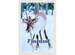 Vianmo Insegna In Legno 30X20 Cm Finnland Hirsch Wald Kalt Schnee