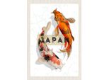 Vianmo Insegna In Legno 30X20 Cm Japan Koi Fische Asien Kunst