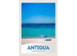 Vianmo Insegna In Legno 30X20 Cm Antigua Karibik Insel Meer Strand