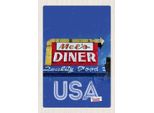 Vianmo Insegna In Legno 30X20 Cm Amerika Mees Diner Restaurant Gericht