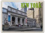 Vianmo Insegna Di Latta 30X40 Cm New York Usa Public Library Bibliothek
