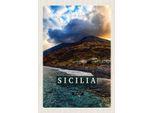 Vianmo Insegna In Legno 30X20 Cm Sizilien Strand Meer Urlaubsort Trip