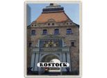 Vianmo Insegna Di Latta 40X30 Cm Rostock Steintor Mit Greifen