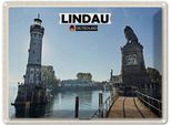 Vianmo Insegna Di Latta 30X40 Cm Lindau Hafeneinfahrt Fluss GebäUde