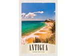 Vianmo Insegna In Legno 30X20 Cm Antigua Karibik Strand Meer