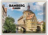 Vianmo Insegna Di Latta 30X40 Cm Bamberg Altes Rathaus Fluss
