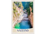 Vianmo Insegna In Legno 30X20 Cm Salerno Insel Natur Boot Strand Sonne