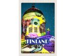 Vianmo Insegna In Legno 30X20 Cm Finnland Kirche Skulptur Mittelalter