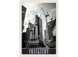 Vianmo Insegna In Legno 30X20 Cm Frankfurt Stadt Neubau Hochhaus