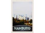 Vianmo Insegna In Legno 30X20 Cm Hamburg Stadt Deutschland Hafen Natur