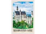 Vianmo Insegna In Legno 30X20 Cm Neuschwanstein Schloss Architektur