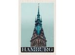 Vianmo Insegna In Legno 30X20 Cm Hamburg Deutschland Kirche Architektur