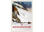 Vianmo Insegna In Legno 30X20 Cm Aletschgletsch Schweiz Schnee Winter