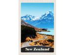 Vianmo Insegna In Legno 30X20 Cm Neuseeland Europa Stadt Gebirge