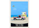 Vianmo Insegna In Legno 30X20 Cm Miami Usa Amerika Ozeanrettung Wagen