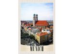Vianmo Insegna In Legno 30X20 Cm MüNchen Deutschland Stadt Kirche Stadt